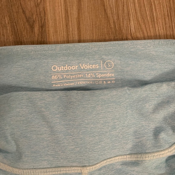 Outdoor Voices Warmup 7/8 Leggings in “pool” - Picture 5 of 5